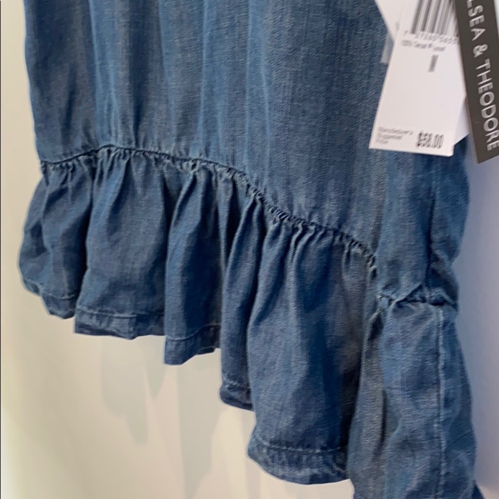 NEW Women’s Embroidered Tencel Light Denim Top - Picture 6 of 8
